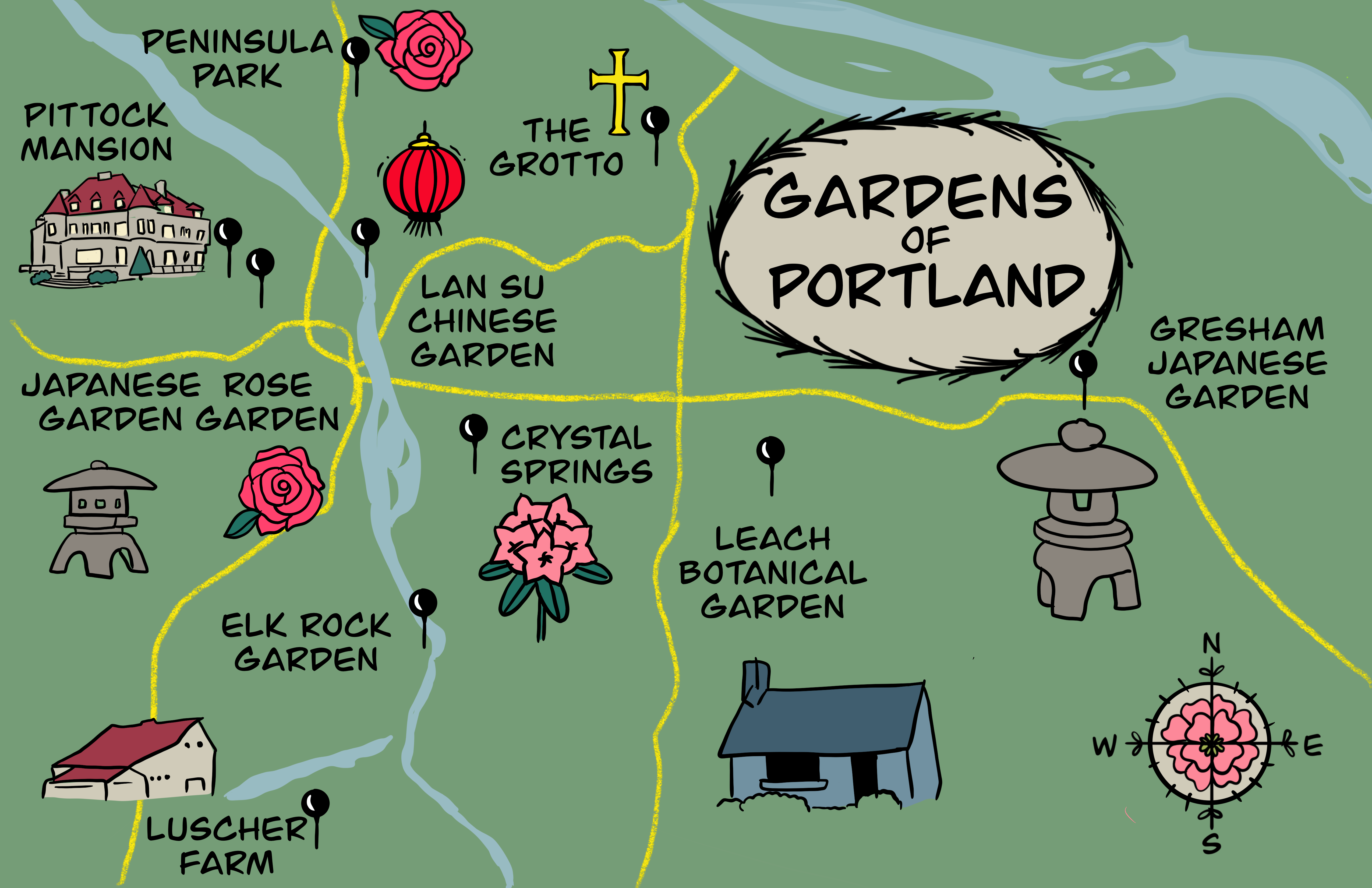 Gardens of Portland Digital Map