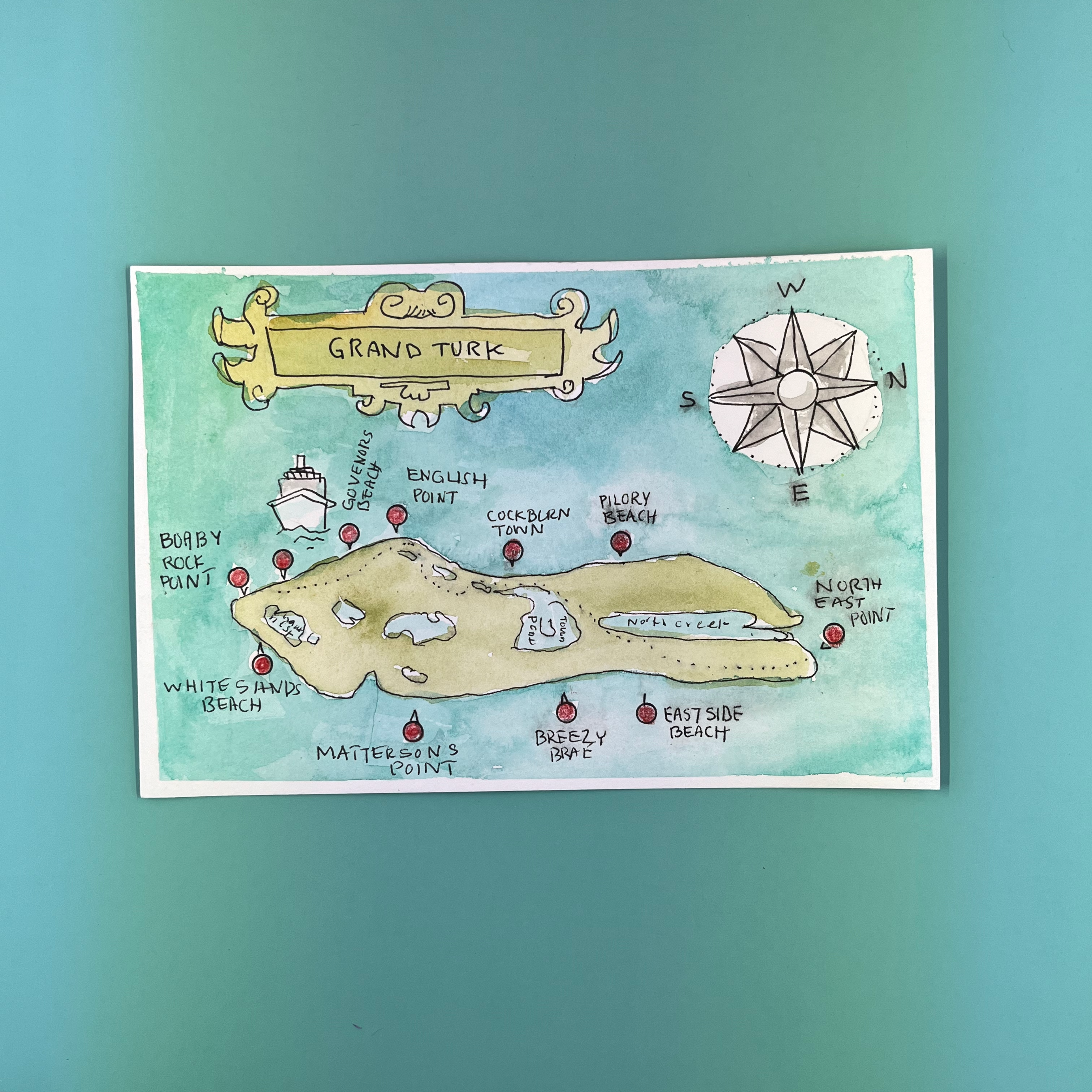Joco Cruise 2024 #8 Grand Turk Map